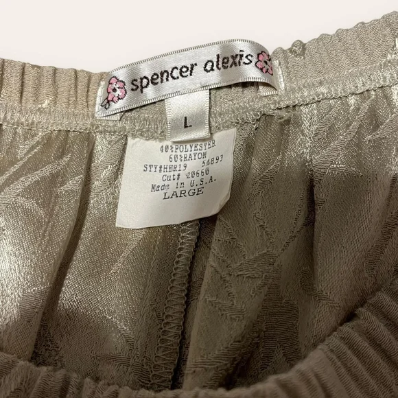 Vintage Floral Patterned Midi Skirt Spencer Alexis Cottagecore Boho Size Large - Picture 7 of 8